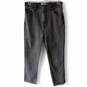 Abercrombie & Fitch The Ankle Straight Jeans Womens 27/4R Grey Ultra High Rise